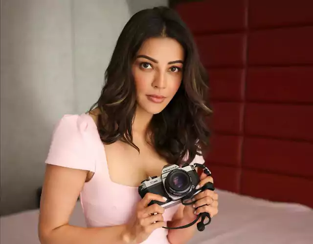 Kajal Looks Absolutely Gorgeous in Pink Dresses